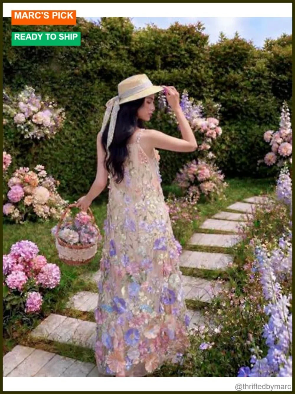 3D Floral Embroidery Maxi Dress, Elegant Tulle Gown, 95% Polyester 5% Elastane